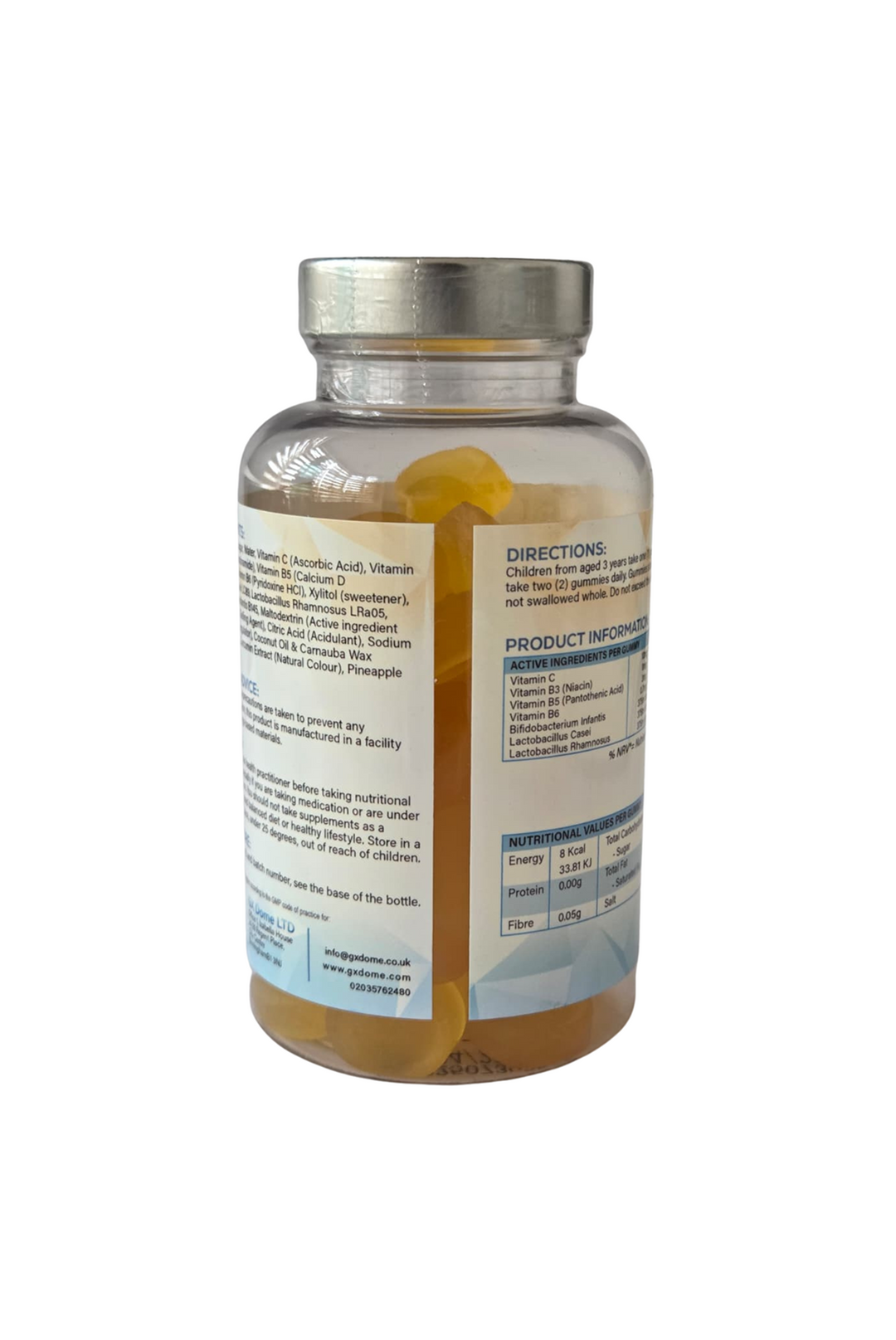 GX Gut & Immune Gummies - Probiotics + Vitamins for Kids & Adults – Pineapple Flavor Gummies
