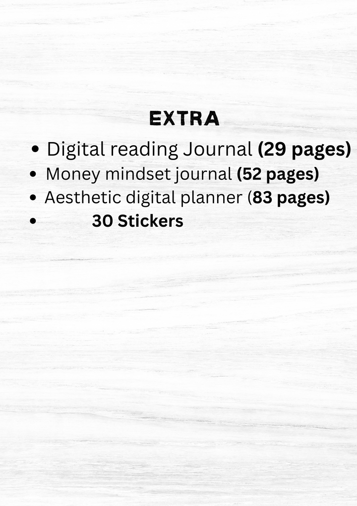2025 Printable Self Help Planner Bundle – A4 A5 A6 Sizes | Dotted & No Dot Pages | Digital Download