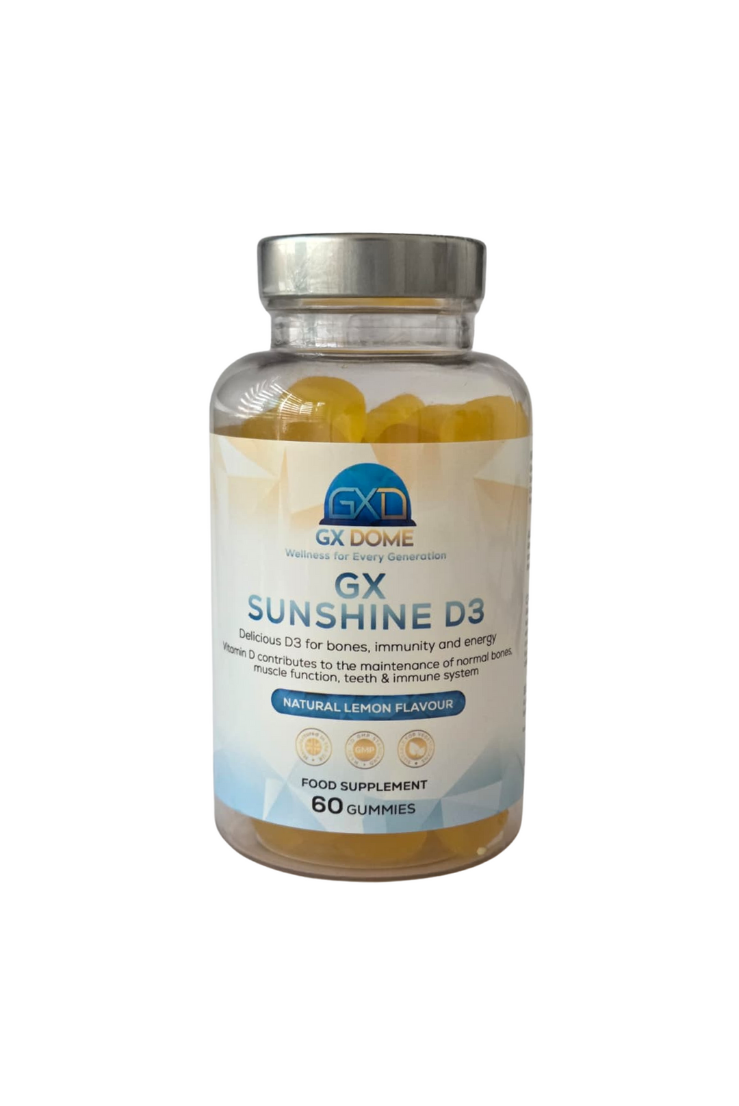 GX Sunshine D3 - Vitamin D3 1000iu – Lemon Flavour Gummies
