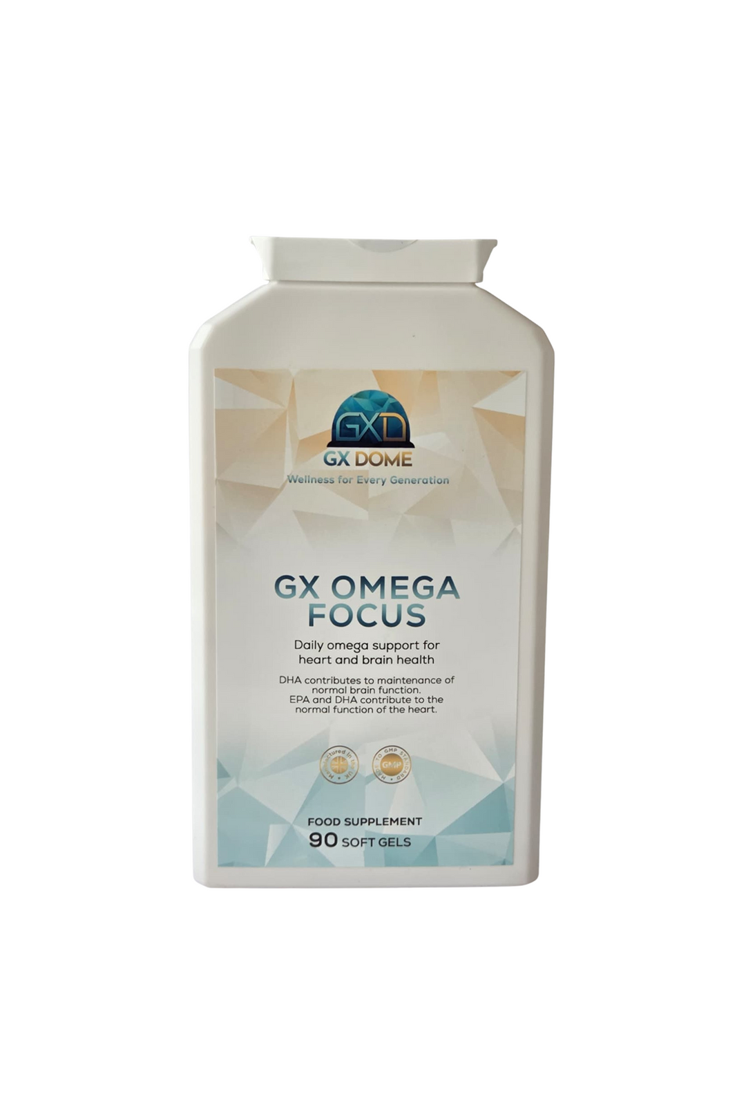 GX Omega Focus - Omega 3 Fish Oil 1000mg – 90 Softgel Capsules