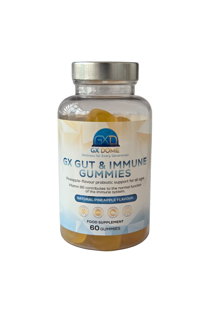 GX Gut & Immune Gummies - Probiotics + Vitamins for Kids & Adults – Pineapple Flavor Gummies