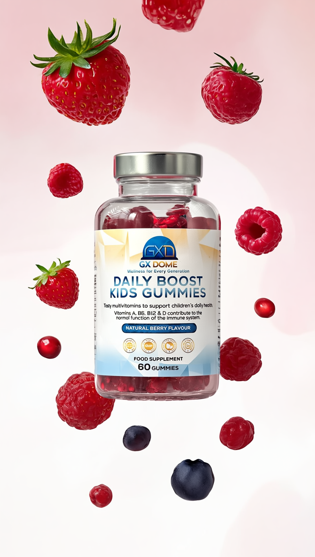 Daily Boost Kids Gummies - Multivitamin & Mineral for Children – Berry ...
