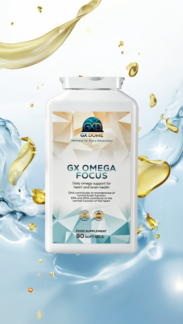 GX Omega Focus - Omega 3 Fish Oil 1000mg – 90 Softgel Capsules